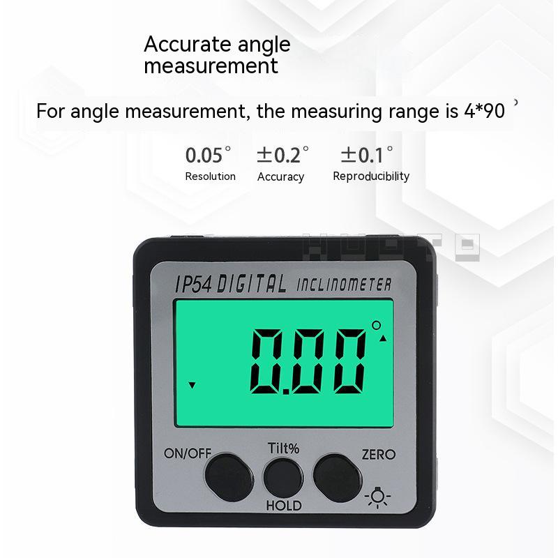 4*90 degree IP54 waterproof digital tilt box angle gauge slope gauge ...