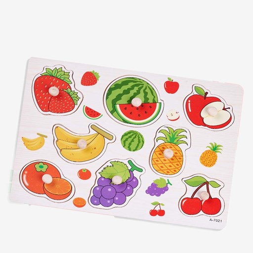 THE NEW┇∏Retailmnl Wooden Embossed Chunky Alphabets Letter Numbers Fruits Animals Kids Toy
