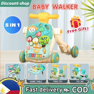 5in1 MultiFunctional Walker Push Walker For Baby Early Musical Learning Toys Table Toddler Trolley