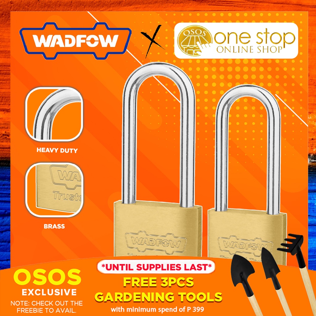 WADFOW Heavy Duty Long Shackle Brass Padlock Pad lock 40mm50mm with