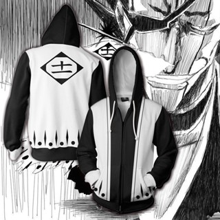 Men's Casual Zip Up Hoodie Sweater Jacket From Bleach Kenpachi Zaraki 11th 3D Printed #8