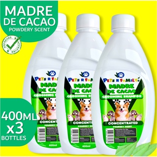Madre de Cacao Pet Grooming Shampoo Baby Powder Scent 400ml x 3 BOTTLES - 400mlPETGREEN X3 BOTTLES