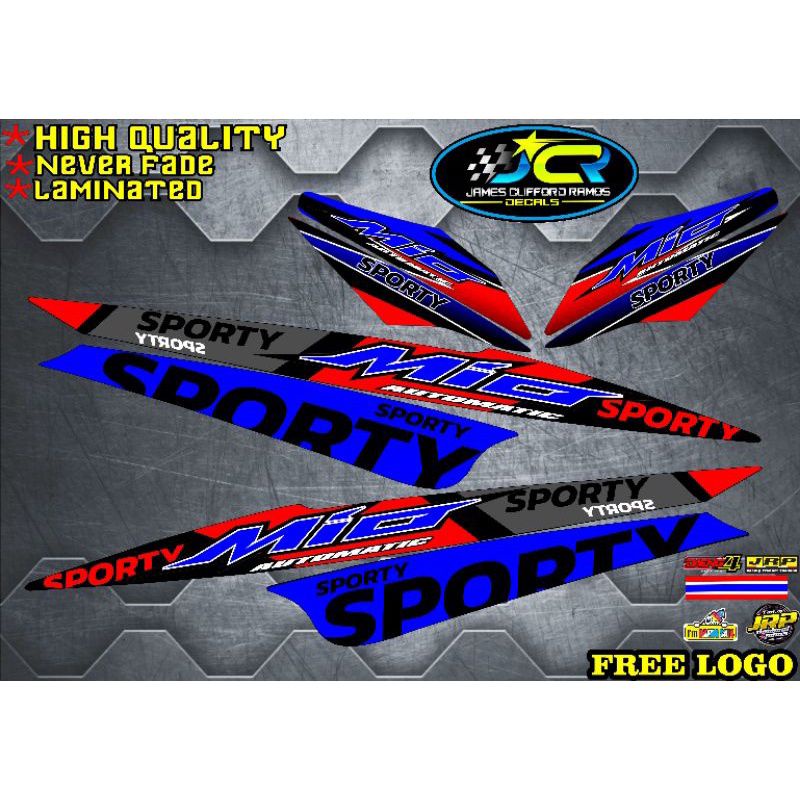 Mio Sporty 115 stock decals design | Shopee Philippines