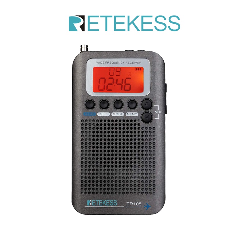 Retekess TR105 Air Band Radio Full Band Digital Alarm Speaker With ...