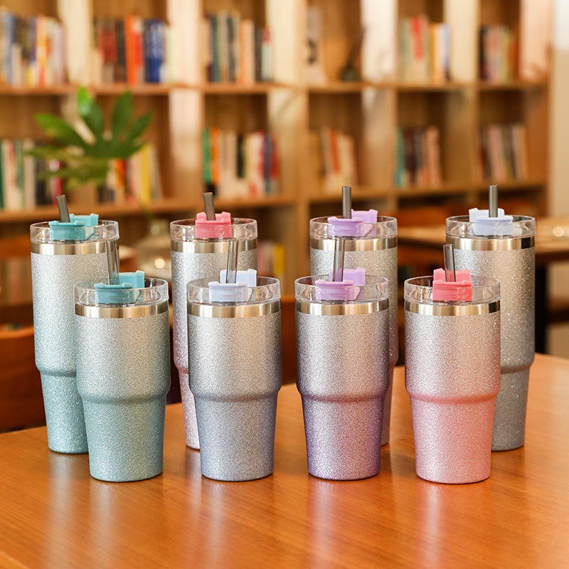 Stainless Steel Vacuum tumbler Insulated Modern Curve Travel Mugs Tyeso Tumblers with Straw