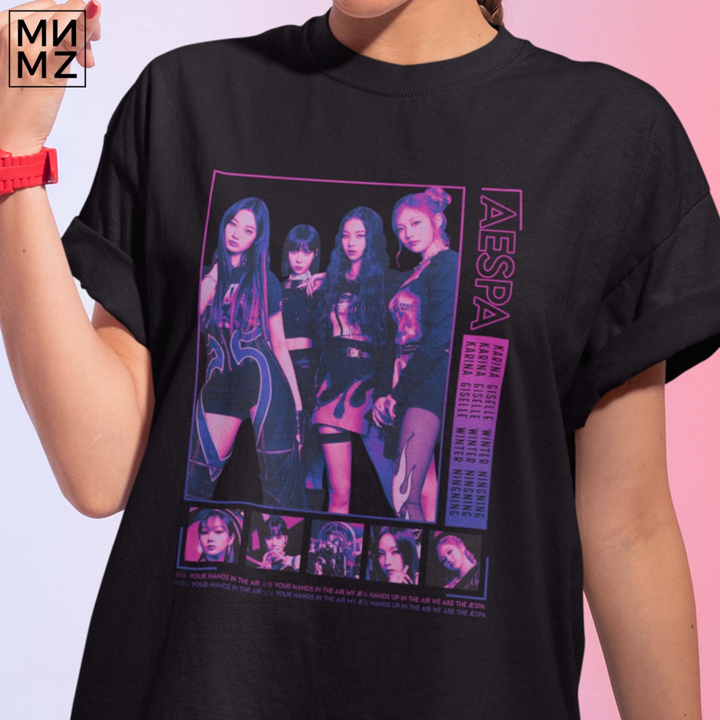 MNMZTEE | AESPA KPOP GRAPHIC TEES UNISEX FOR MEN WOMEN SHIRT | Shopee ...