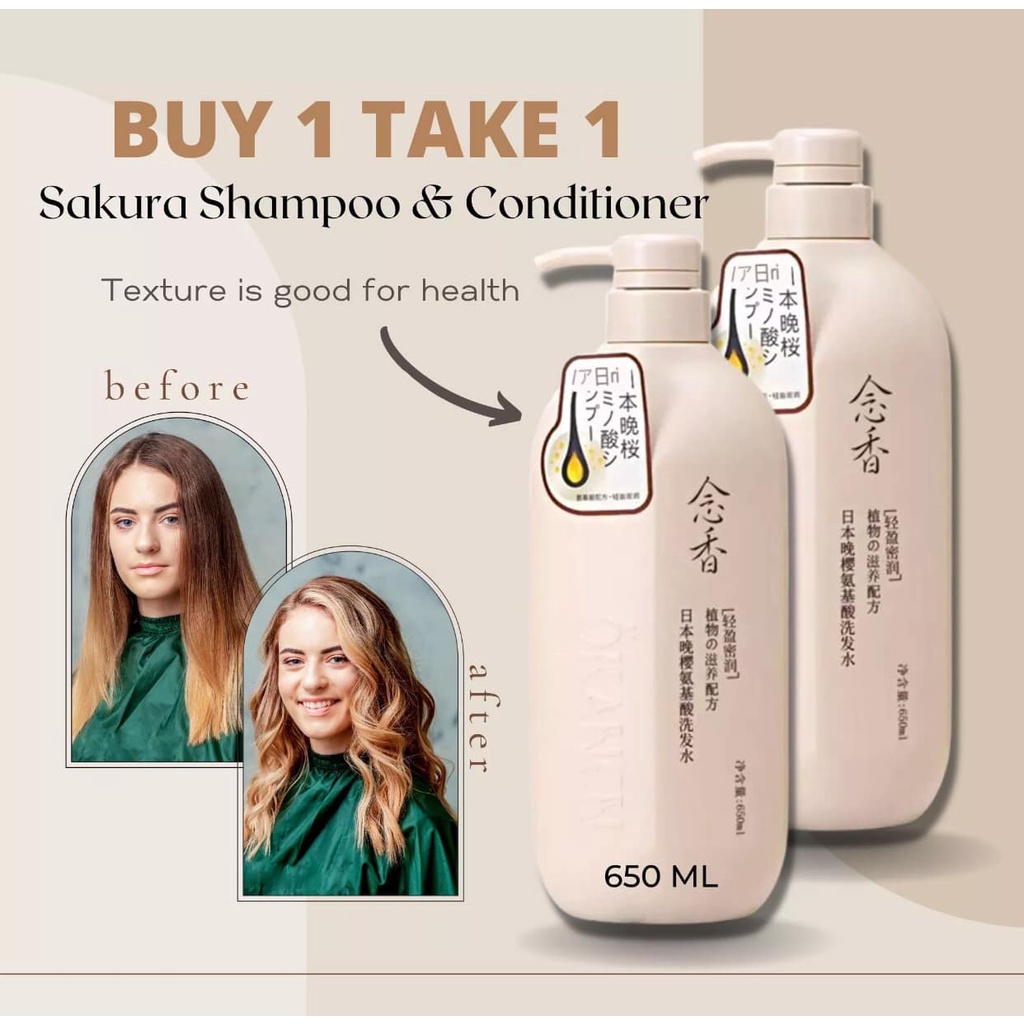 SAKURA JAPAN SHAMPOO AND CONDITIONER 650ml [ONHAND] Shopee Philippines