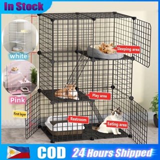 Stackable Cage for cat 3 layers Cat cage 4 layer Cat House collapsible cage Cat stair cage DIY Nest
