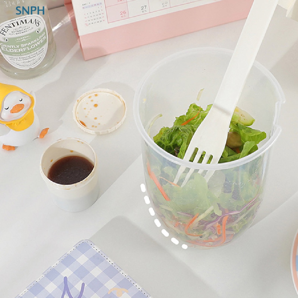 [SNOW] Fresh Salad Cup to Go Container Set with Fork Sauce Cup Portable Picnic Bento [PH]