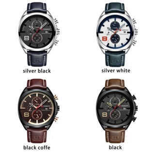 CURREN Men Watches Military Sports Waterproof Leather Watch Chronograph Quartz Clock g shock #4