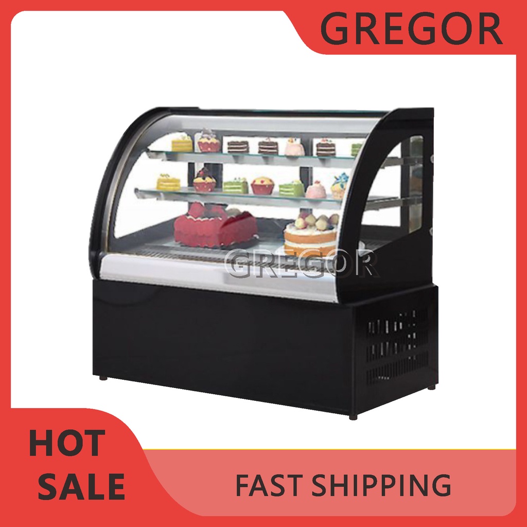 Table cake display commercial refrigerator, glass fresh