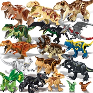 Jurassic Dino World Large Dinosaurs Figures Bricks Building Blocks Tyrannosaurus Indominus T-Rex Velociraptor Toys Kids Gift