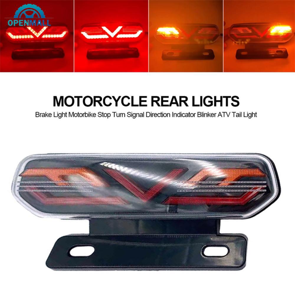 12V LED Tail Light Motorcycle Rear Lights With Turn Signals ATV