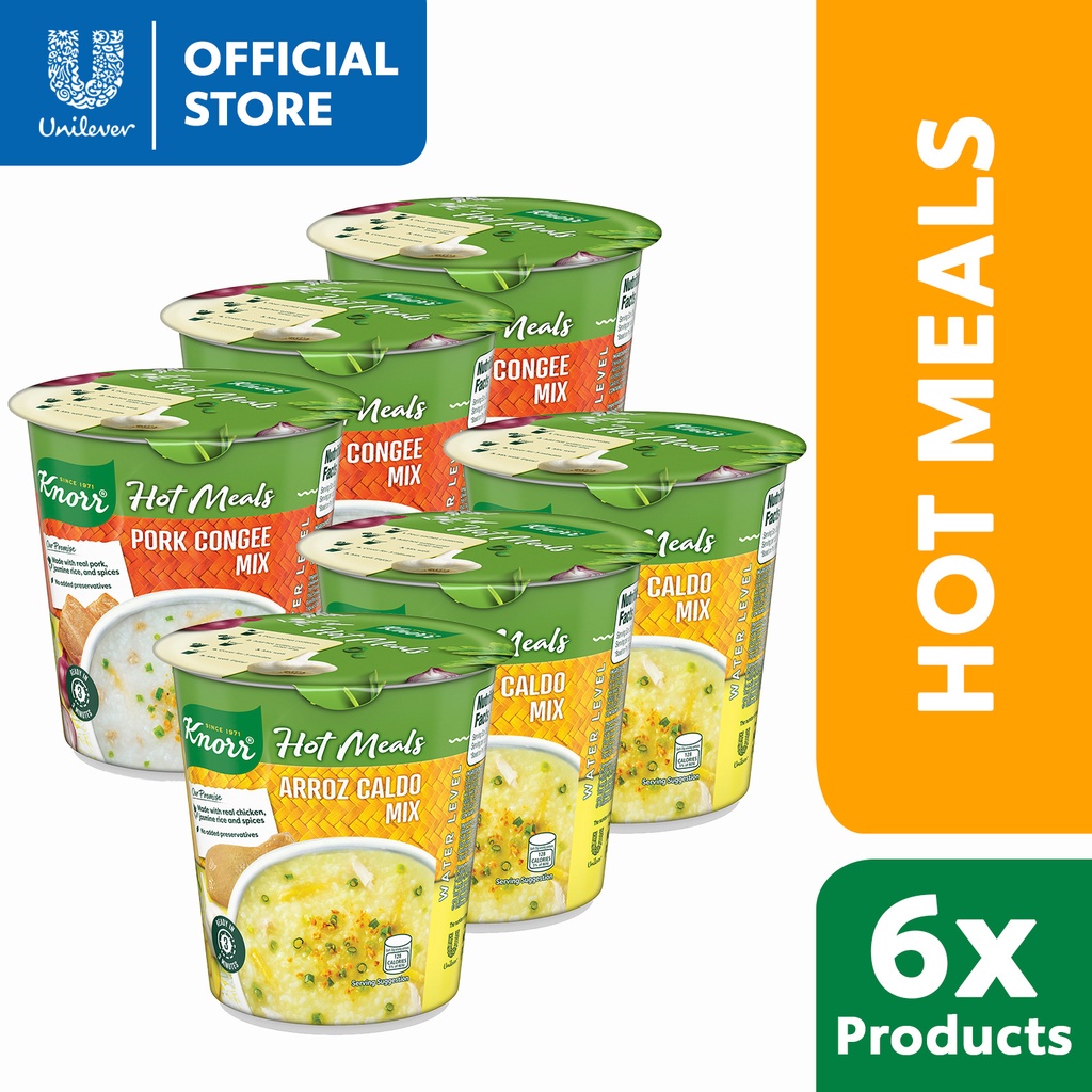 Pasta Knorr Instant Hot Meals Sampler Pack Arroz Caldo G And Pork Congee G Shopee