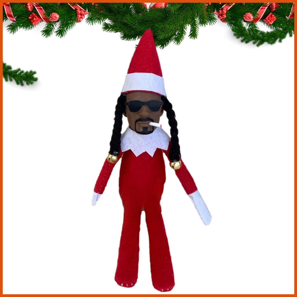 Hip Hop Lovers Snoop on A Stoop Elf Plush Toy Home Decor Christmas Elf ...