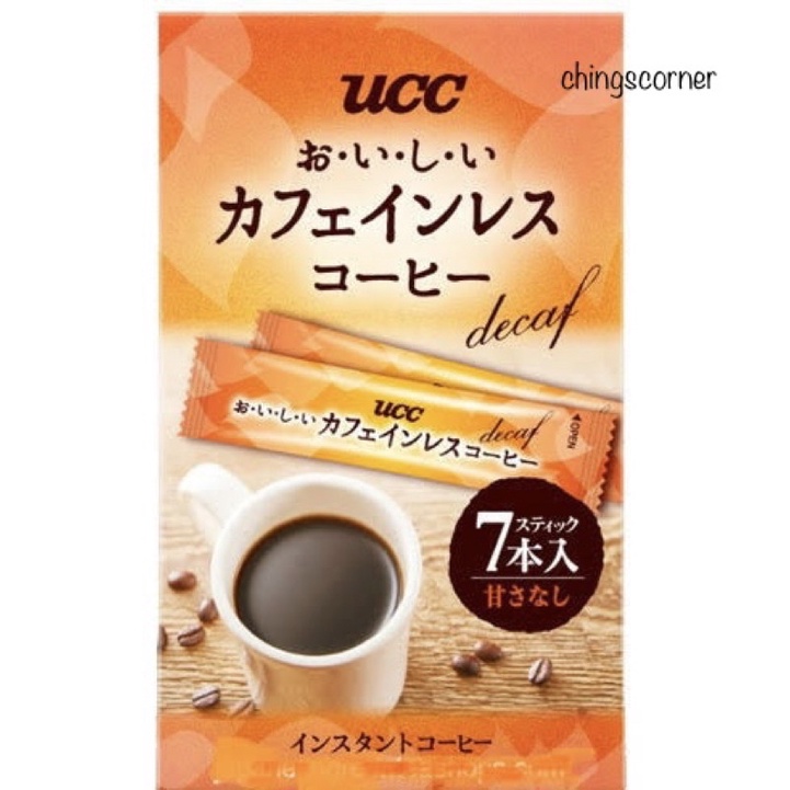 JAPAN UCC DECAF INSTANT COFFEE, 7 STICkS/Box, Expiry 2024 Shopee