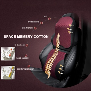 ๑Car Headrest Neck Pillow Head Restraint 3d Memory Foam Auto Travel Back Support Cervical Pillow H #2