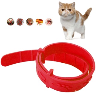 ❥&Adjustable Pet Dog Cat Flea Collar Anti Flea Tick Mite Louse flea Collar Rubber Necklace Pet Prote