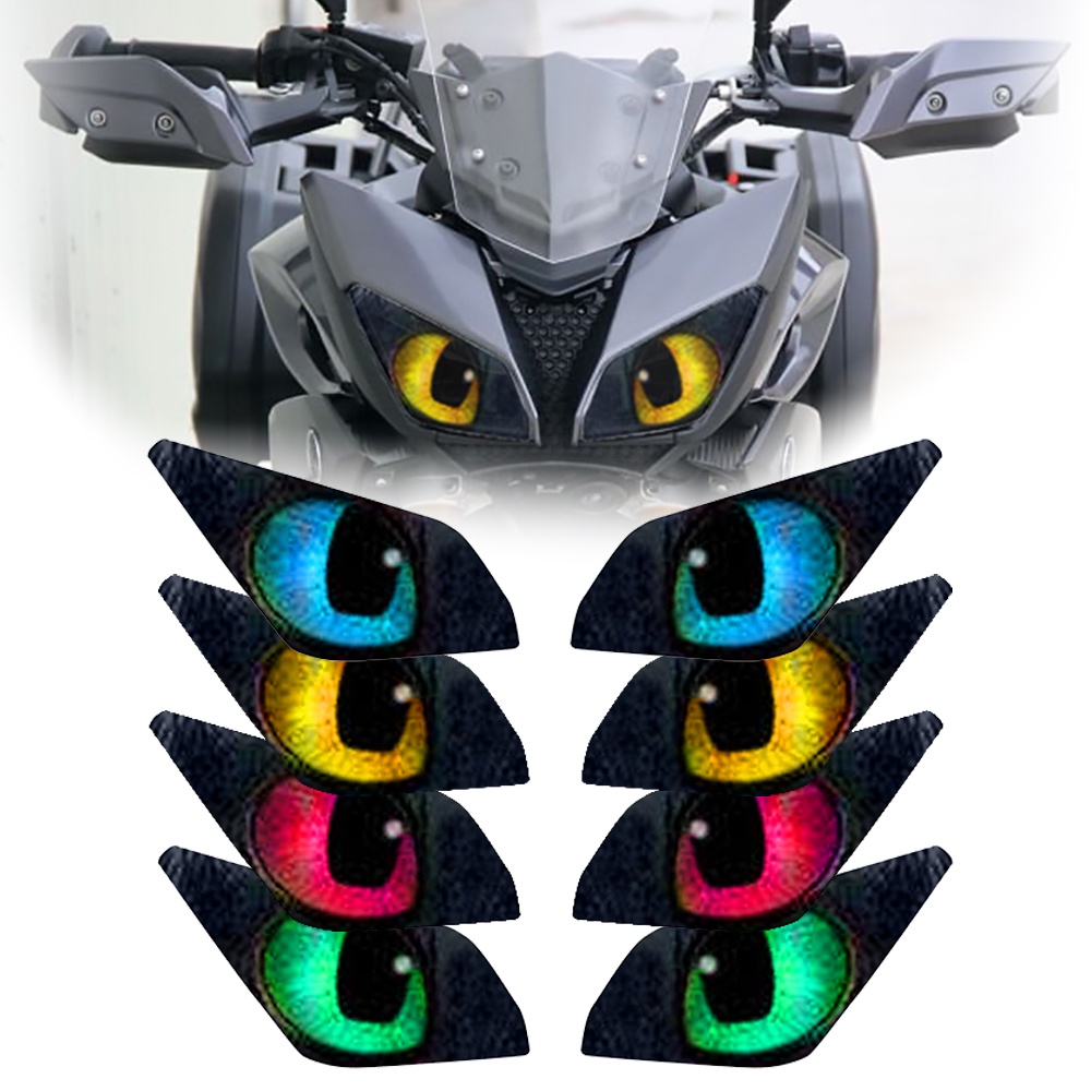 Motorcycle Headlight Sticker Decal Front Fairing Headlamp Eye Guard