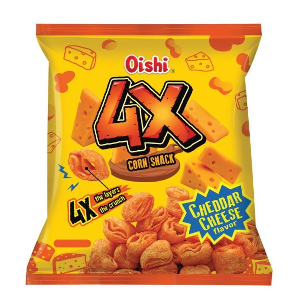 Oishi 4x Corn Snack Cheddar Cheese 24g Shopee Philippines
