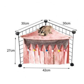 Hamster Hammock Three side Tassel Pet DIY Hideout Hut Toy Small Animal Supplies Hamster Hideout Anim #6