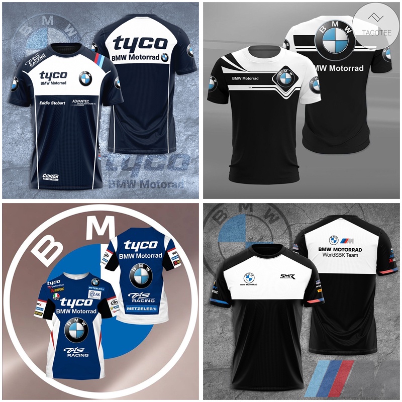 BMW Motorrad WorldSBK Team Tyco Advantec T Shirt Summer Short Sleeve ...