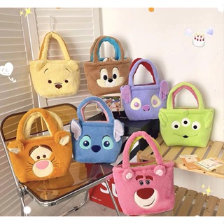 kelly  Cute Plush Handbag Kawaii Cosmetic bag Cartoon Handbag Kuromi Large capacity Melody Fashion