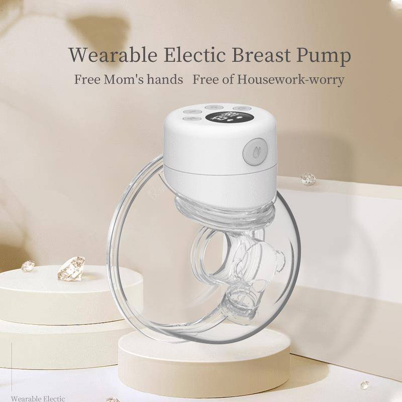 LED digital display S12 HANDSFREE Wearable Breast pump With Timing Function +free 10pcs milk bag