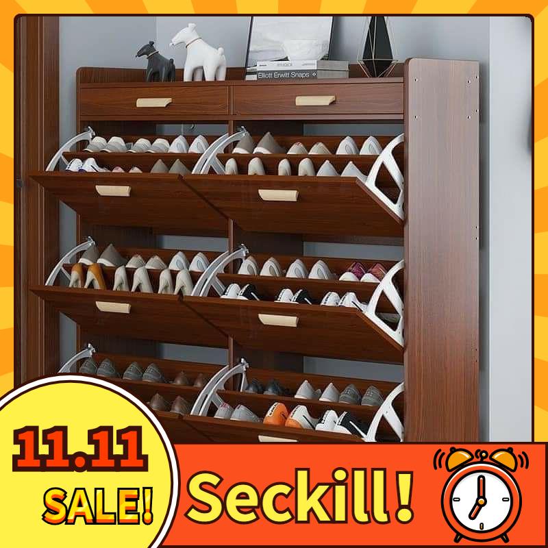 【Ready Stock】6 Door Flip Shoe Cabinet with Drawer