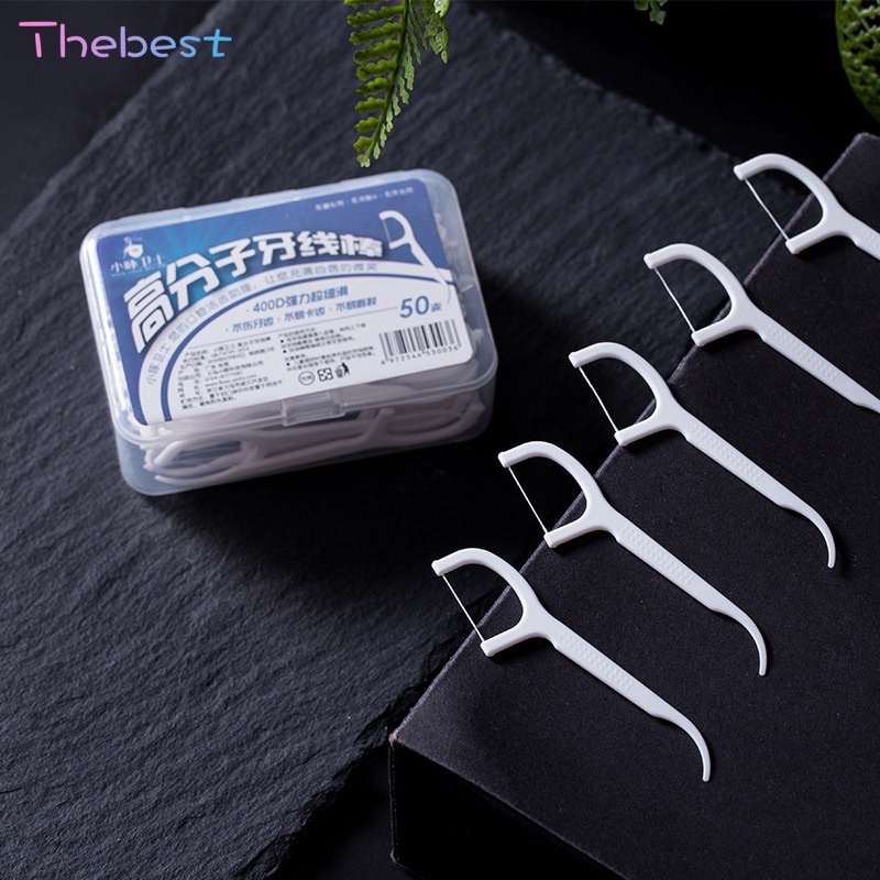 Thebest 50pcs/pack Dental Floss Teeth Stick Toot hpicks Floss Pick ...