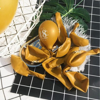 ㍿◊ALISONDZ 10PCS Balloons Adult Party Supplies 18th Happy Birthday Gold 12inch 18 Years Old Printed #6