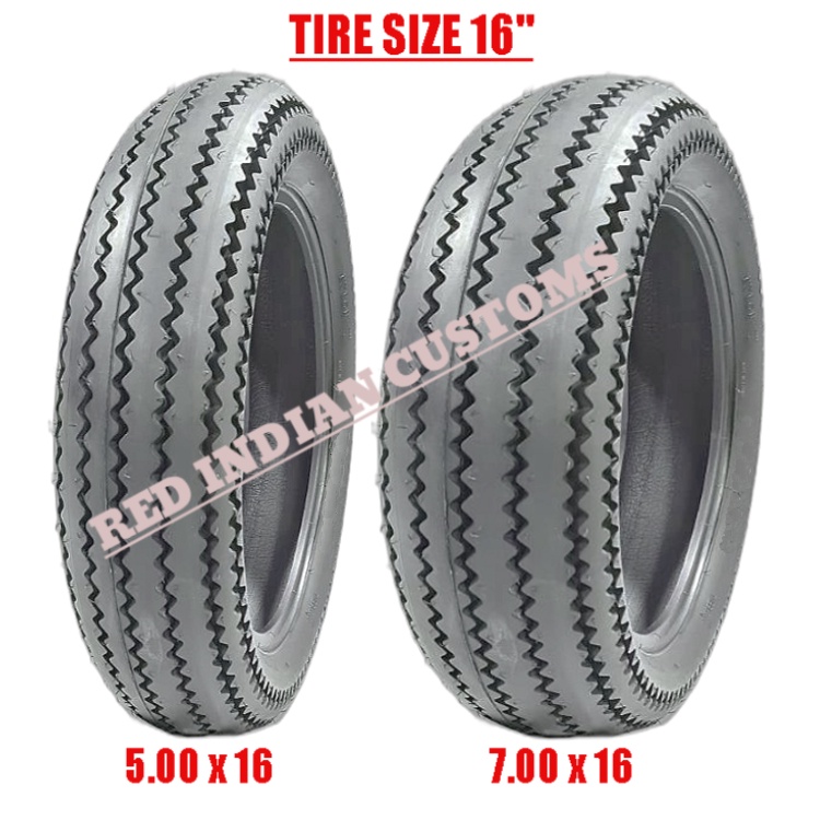 TIRE 16" SIZES 5.00 7.00 (130/90 180/65) MOTORCYCLE CLASSIC SAWTOOTH