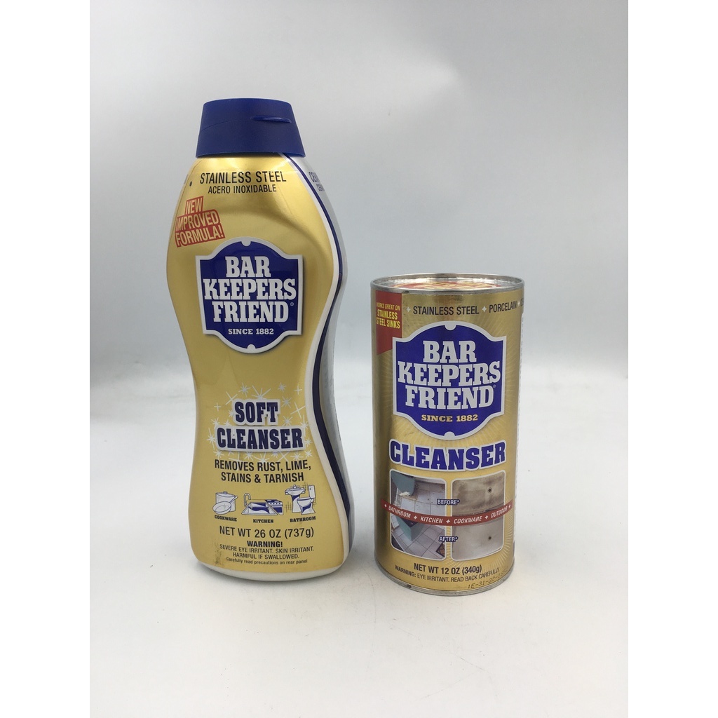 Bar Keepers Friend Soft Cleanser 26oz (737g) / Powdered Cleanser 12oz