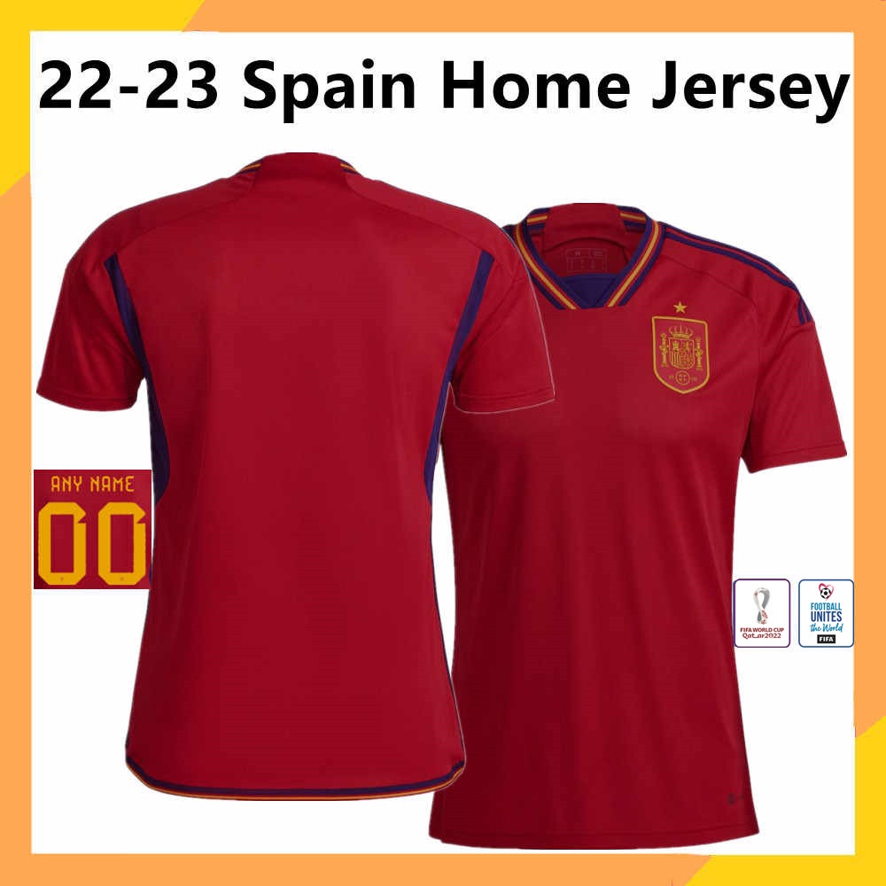 Spain Jersey World Cup Home 2223 Size S4XL Men Football Jersey Shopee Philippines