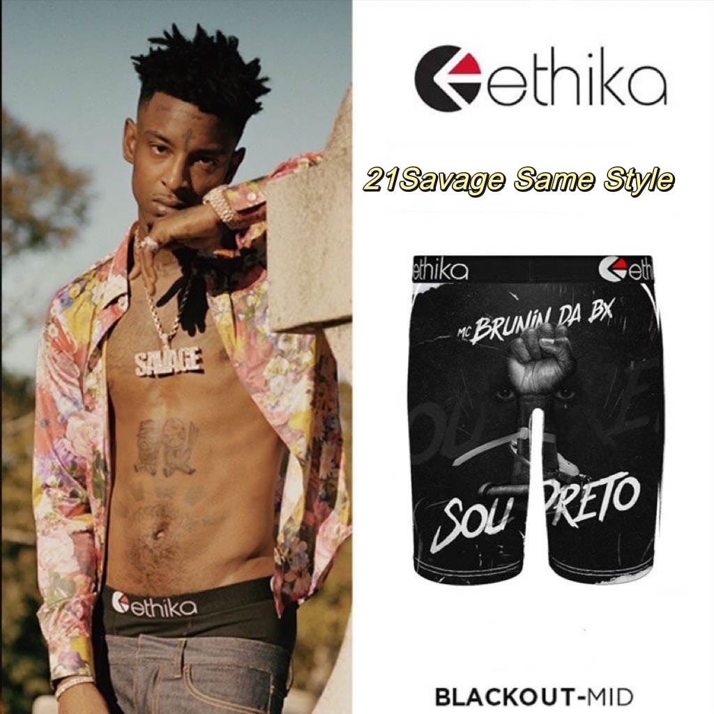 Ethika Men's Hip Hop Fashion Sports Underwear 21Savage Same Style