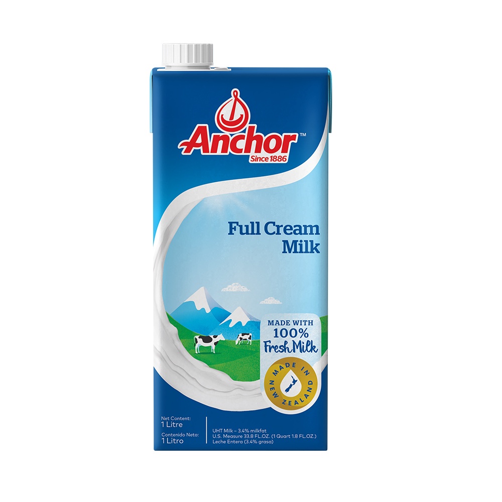 Anchor Full Cream Milk Uht Plain 1l X4 Shopee Philippines