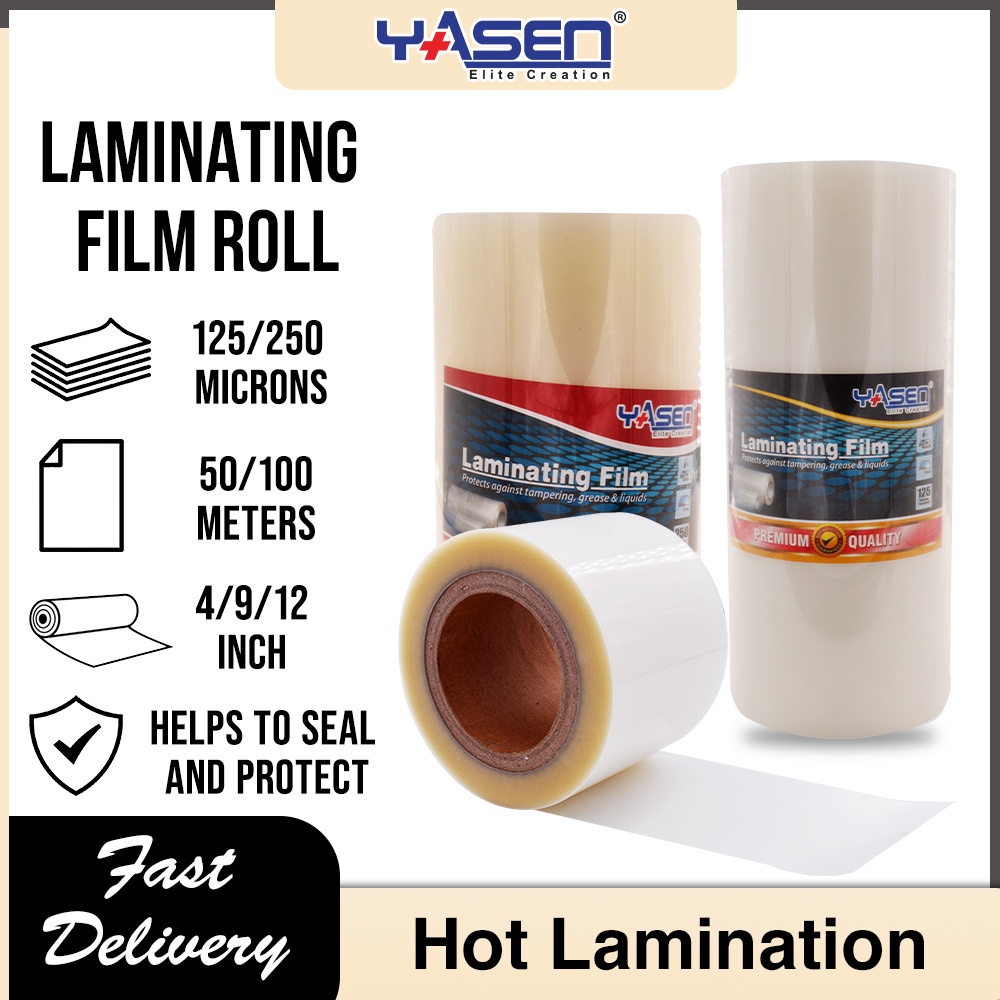 Yasen Laminating Film Roll 9 inches 12 inches 4 inches (125 250