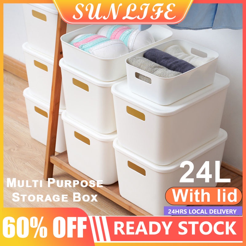 Sunlife Multi Purpose Storage Box Shelf Organizer Plastic Container Box