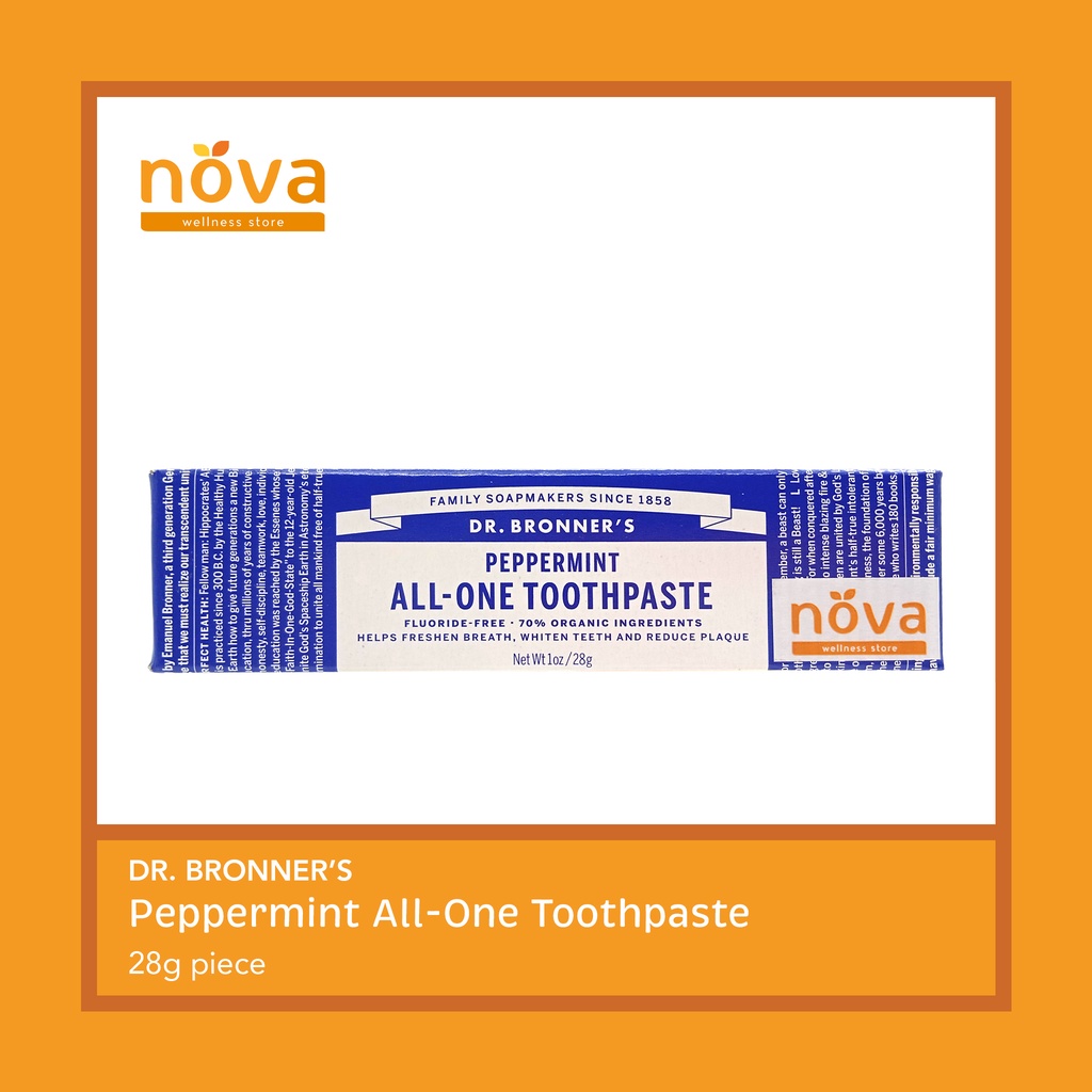 Dr. Bronner's Peppermint AllOne Toothpaste 28g (pc) Shopee Philippines