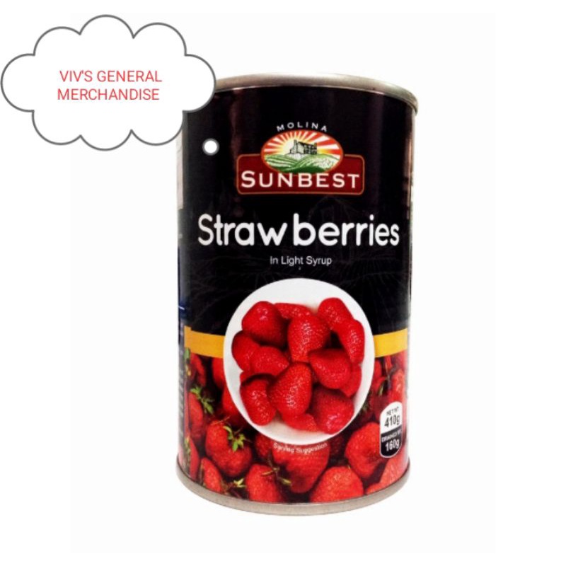 Sunbest Strawberries in Light Syrup ( 410g ) Shopee Philippines