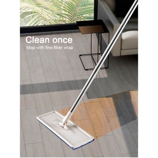 Floor cleaning flat mop with bucket microfiber pad mop squeegee hand free self cleaning mop #3