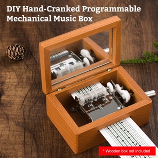 DIY 30-Note Music Box Movement Set Hand-Cranked Programmable Mechanical ...