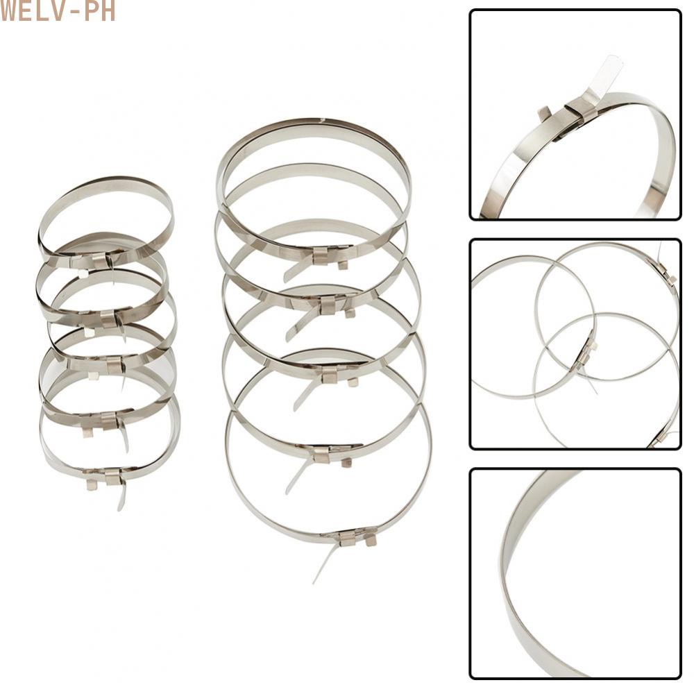 10 PCS CV Boot Clips Kit Stainless Steel Axle CV Joint Crimp Clamp