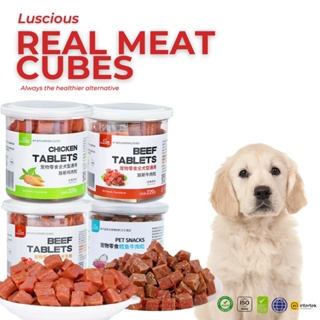 Luscious 220g Dog Real Beef Cod Chicken Cubes Tablets Pet Snack Pet Treats Dog Treat Dog Food