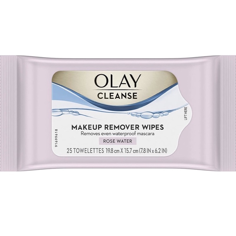 Olay Cleanse Makeup Remover, Rose Water, 25 Wipes Shopee Philippines