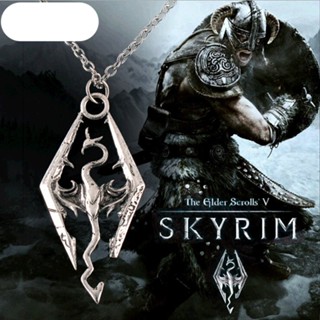 ∋European and American popular dinosaur pendant necklace Skyrim The Elder Scrolls Dragon Pendant Me #1