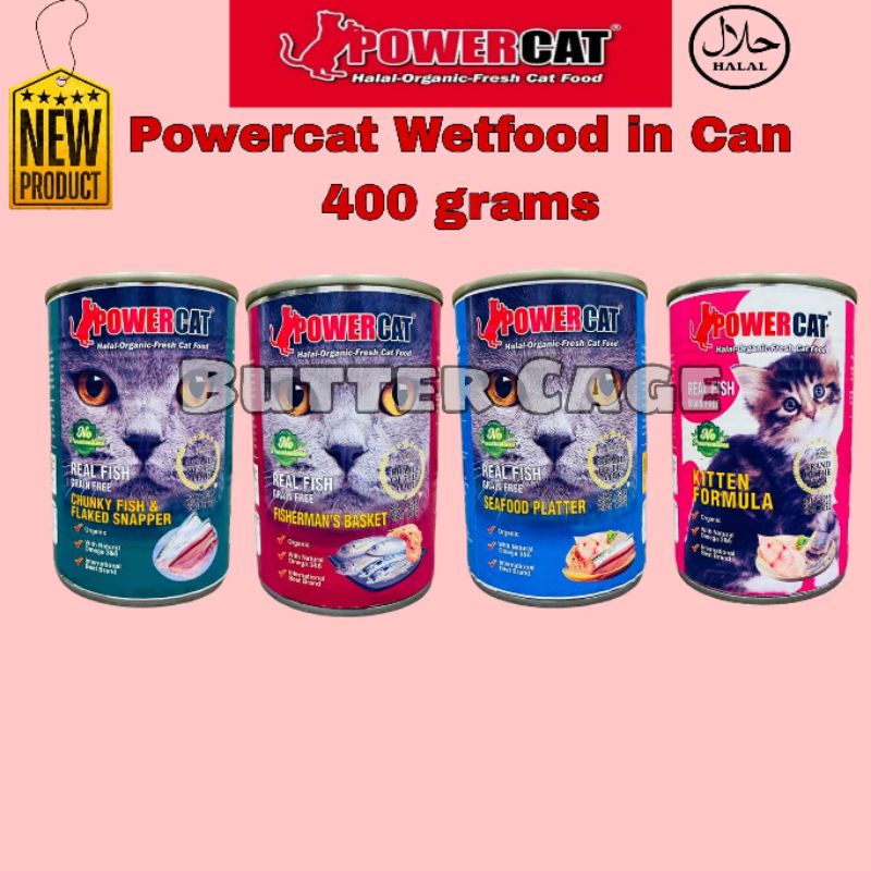 Powercat Wet Can Food Cat Food 400 grams Halal Food Shopee Philippines