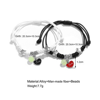 2 PCS Glowing Couple Bracelets Adjustable Korean Bracelets Best friends Bracelet Fashion Accessories #8