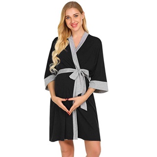 Sandals for Wome Twice**Maternity Nursing Robe Delivery Nightgowns Hospital Breastfeeding Gown #1