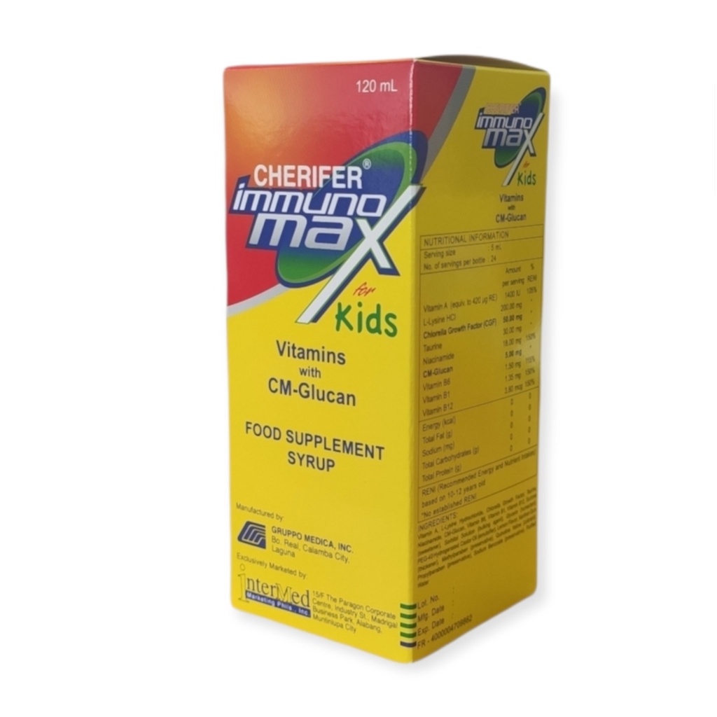 stockNEWↂCherifer Immunomax Forte Syrup for Kids 120 mL